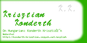 krisztian konderth business card